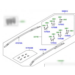 VPLCR0150 | Guide Tetto Senza conversione linea tetto Nero		