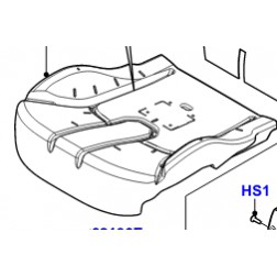  LR047659 | Imbottitura Cuscino Sedile Da non utilizzare sui sedili passeggeri con specifiche NAS